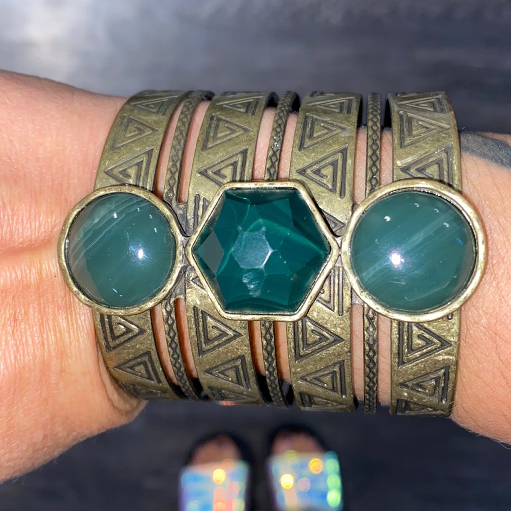 Brass cuff bracelet